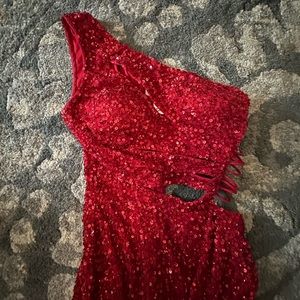 Ashley Lauren red prom dress size 0 worn once
